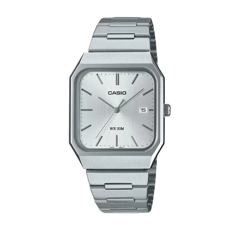 Casio Enticer Classic Quartz Silver Dial Men's Watch- MTP-B185D-7AV